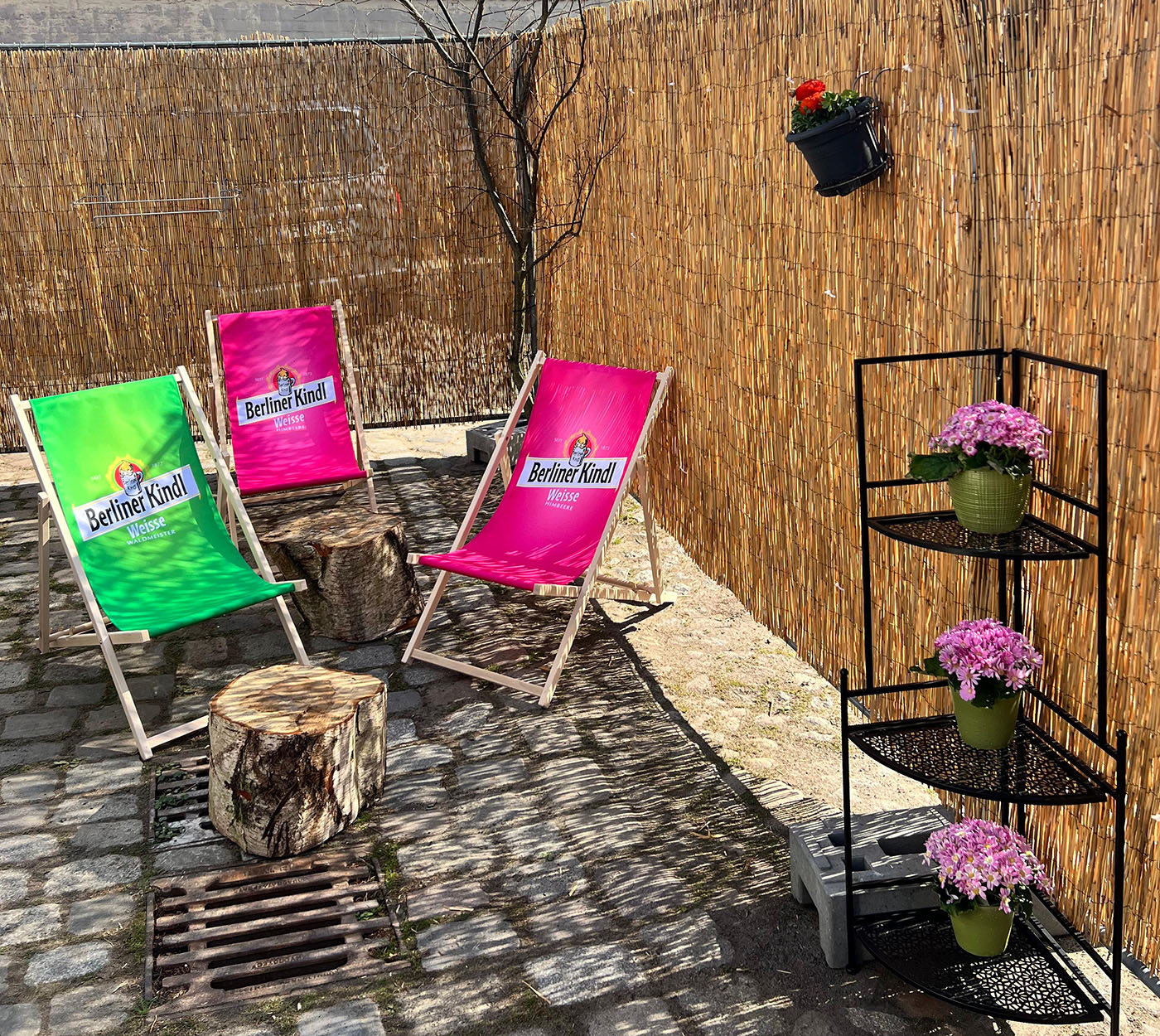 Biergarten Berlin Rudow mit Liegestuhl