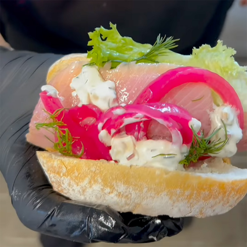 leckeres Fischbrötchen